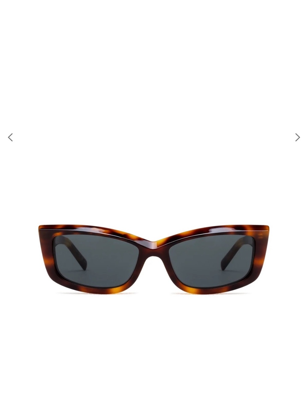 Saint Laurent Tortoiseshell Rectangular Sunglasses - SL 658 Havana